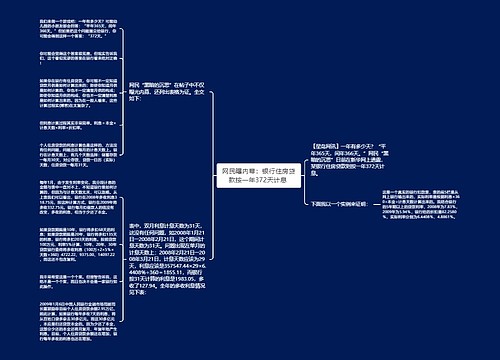 网民曝内幕：银行住房贷款按一年372天计息 