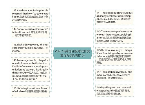 2022年英语四级考试作文复习好词好句(15)