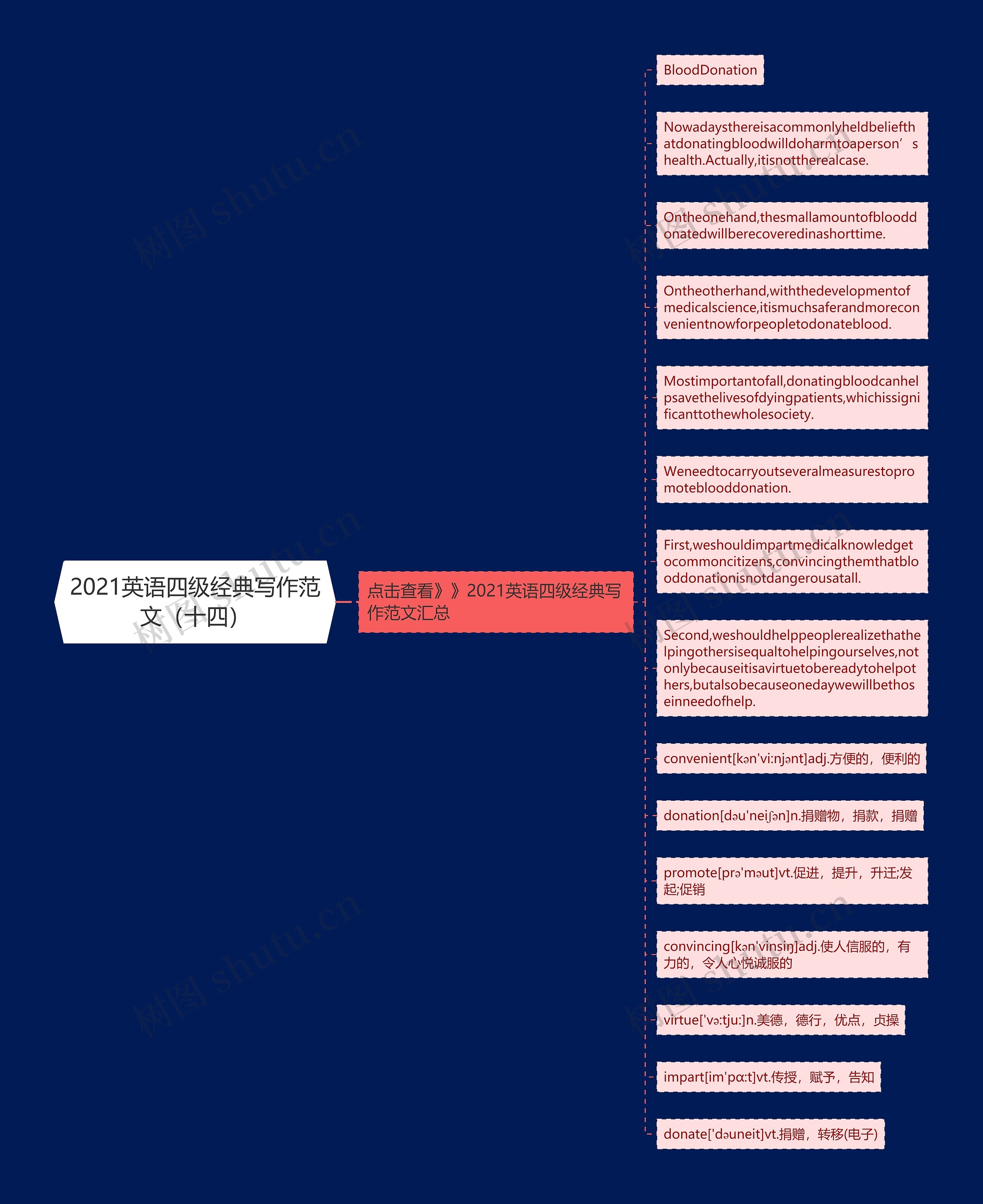 2021英语四级经典写作范文（十四）思维导图