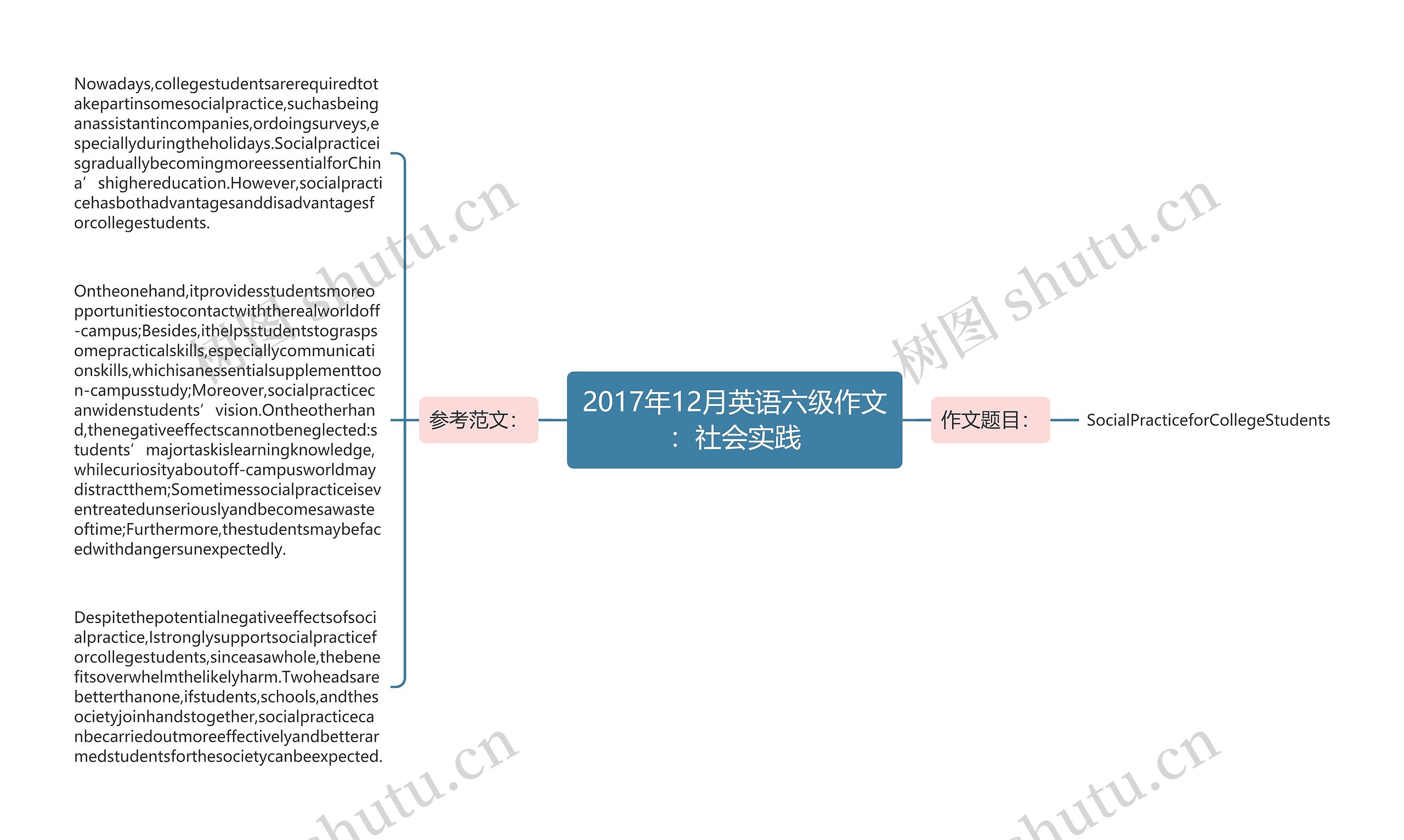 2017年12月英语六级作文：社会实践