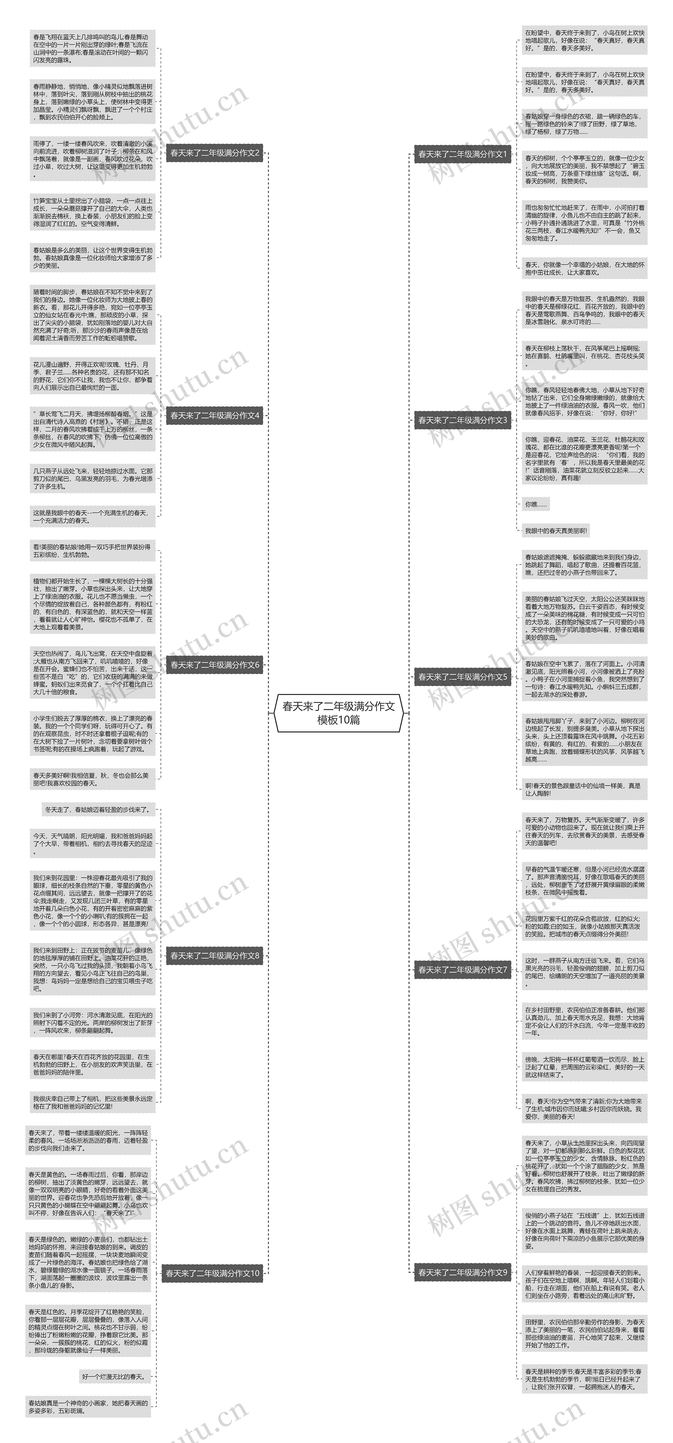春天来了二年级满分作文模板10篇