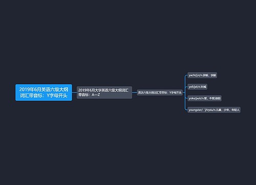 2019年6月英语六级大纲词汇带音标：Y字母开头