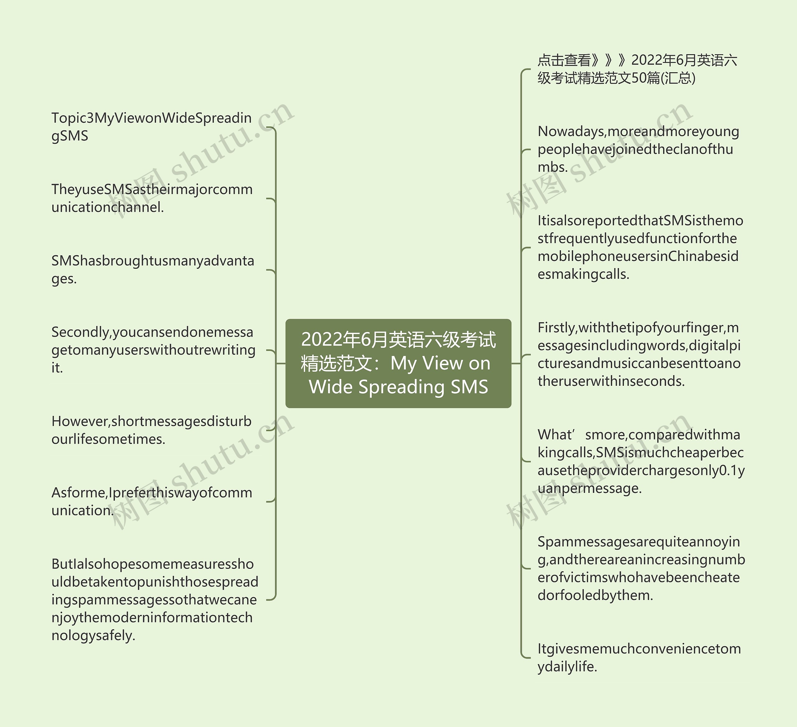 2022年6月英语六级考试精选范文：My View on Wide Spreading SMS