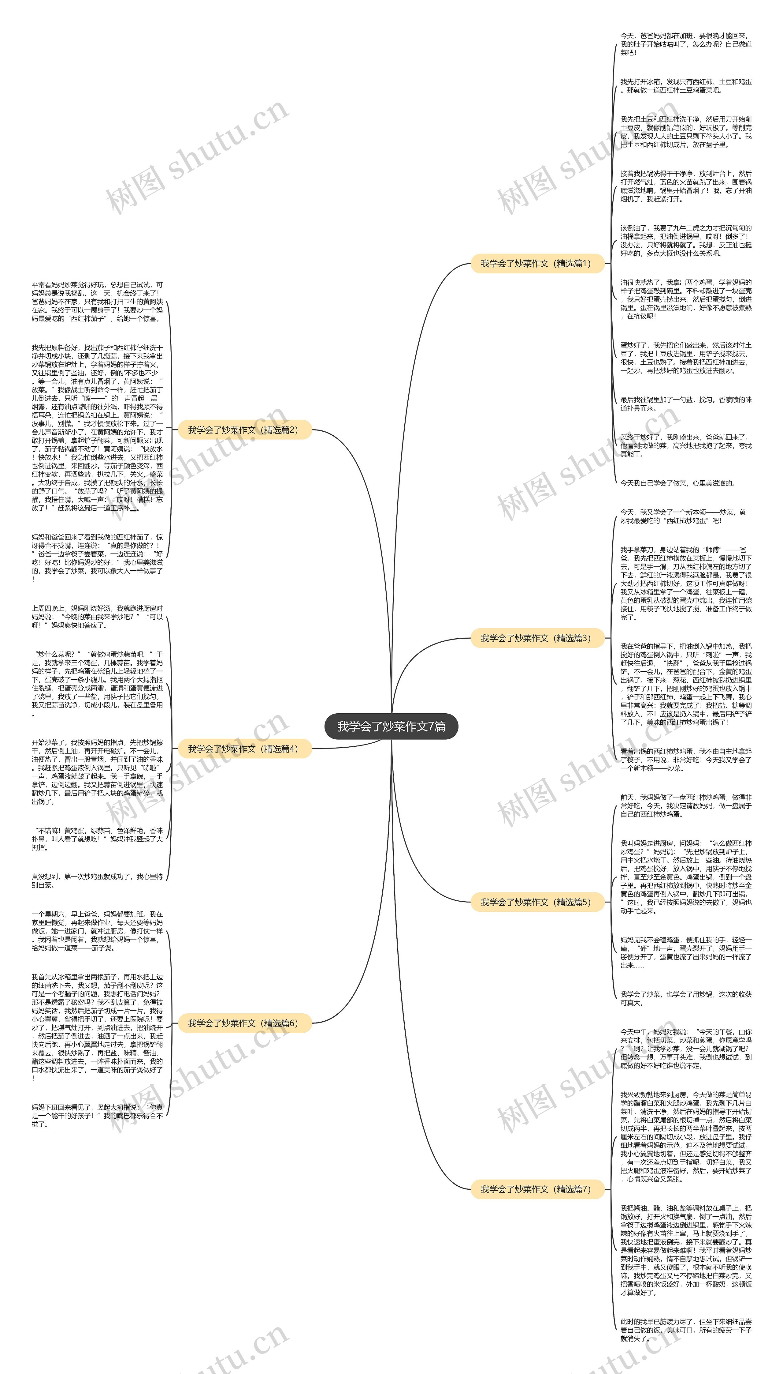 我学会了炒菜作文7篇思维导图