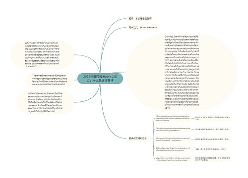 2022英语四级考试作文范文：考试是好还是坏