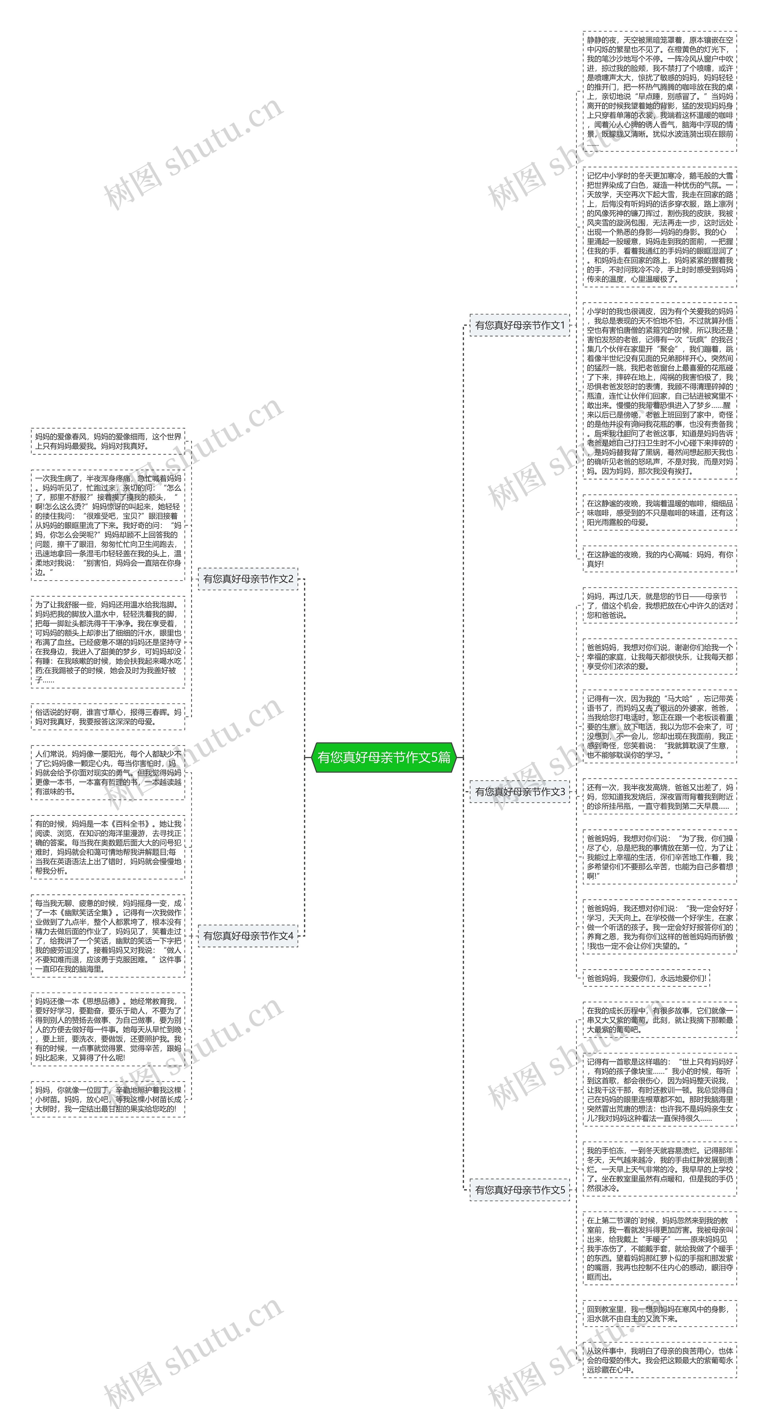 有您真好母亲节作文5篇思维导图