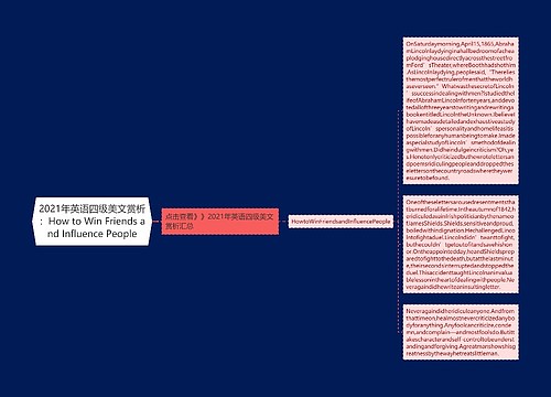 2021年英语四级美文赏析:How to Win Friends and Influence People 2021年英语四级美文赏析:How to Win Friends and Influence People