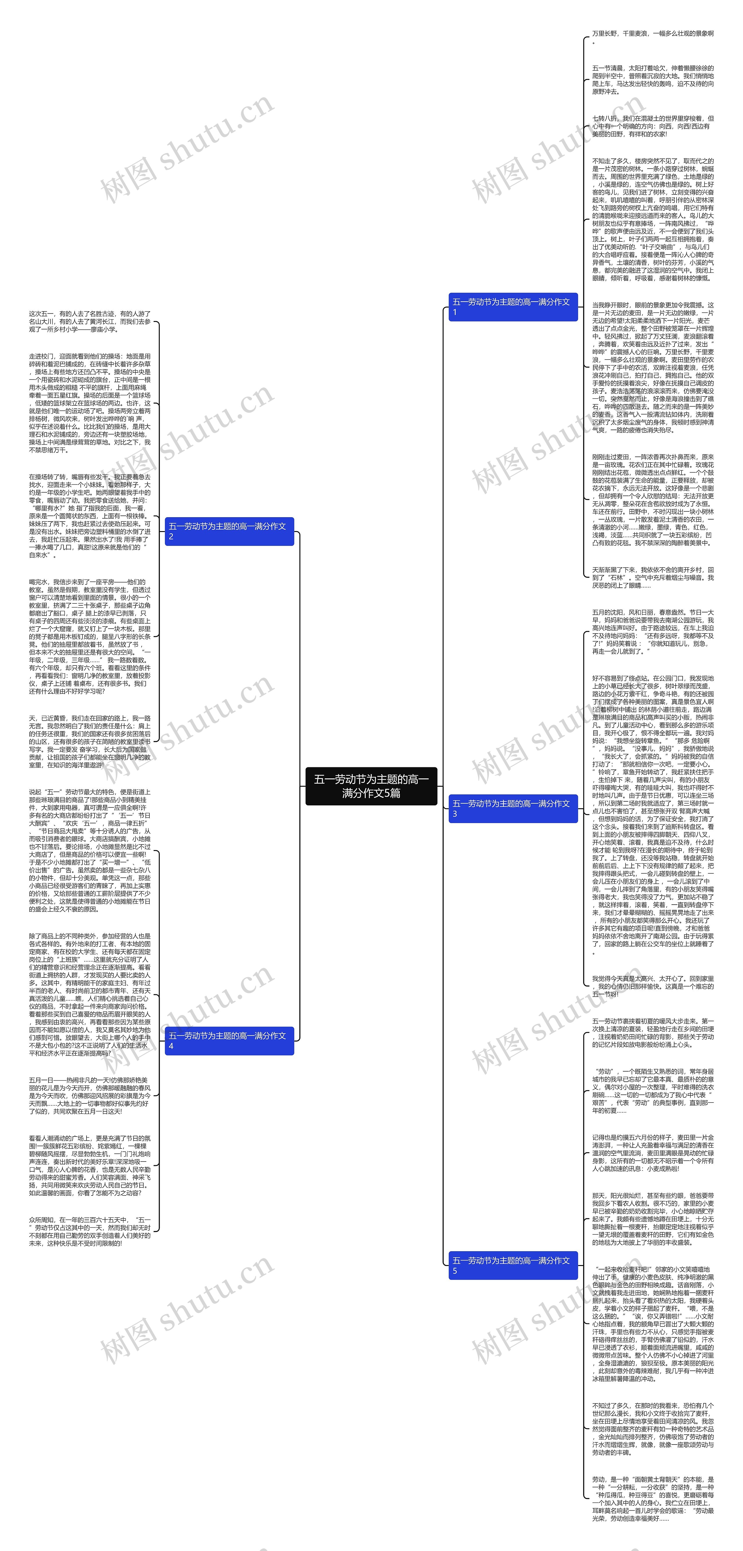 五一劳动节为主题的高一满分作文5篇思维导图