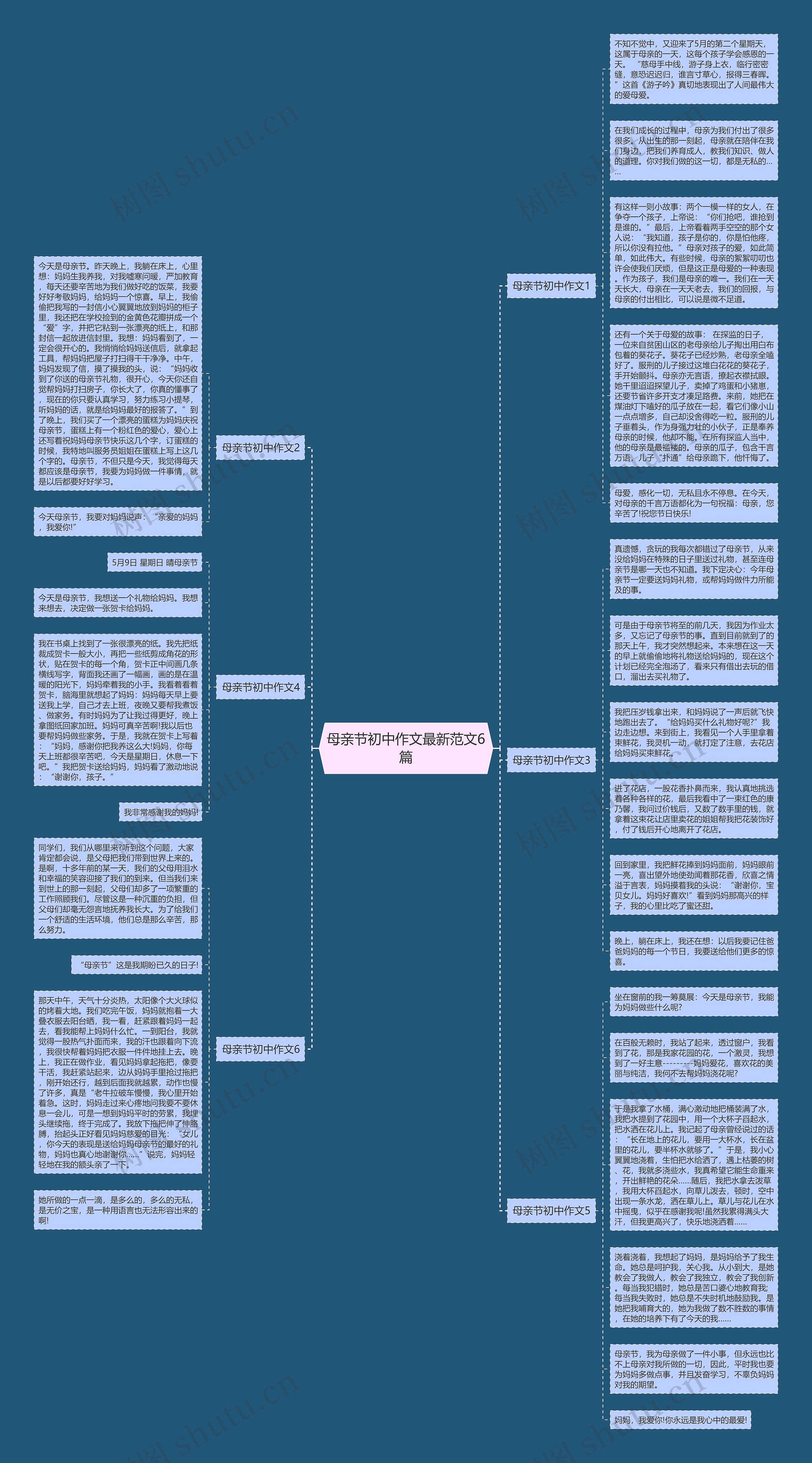 母亲节初中作文最新范文6篇思维导图