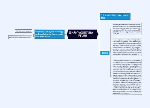 四六级作文预测及范文：手机用量