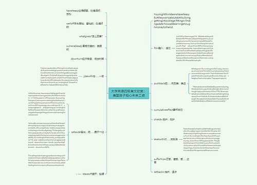 大学英语四级美文欣赏：美国孩子担心未来工资