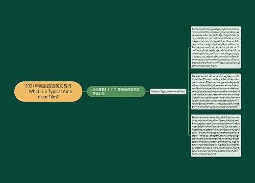 2021年英语四级美文赏析：What is a Typical American Film?