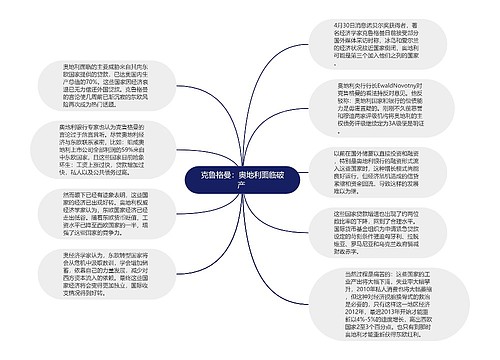 克鲁格曼：奥地利面临破产 