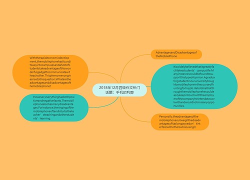 2018年12月四级作文热门话题：手机的利弊