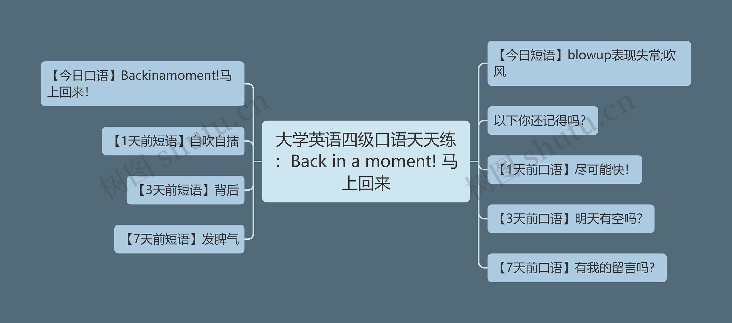 大学英语四级口语天天练：Back in a moment! 马上回来