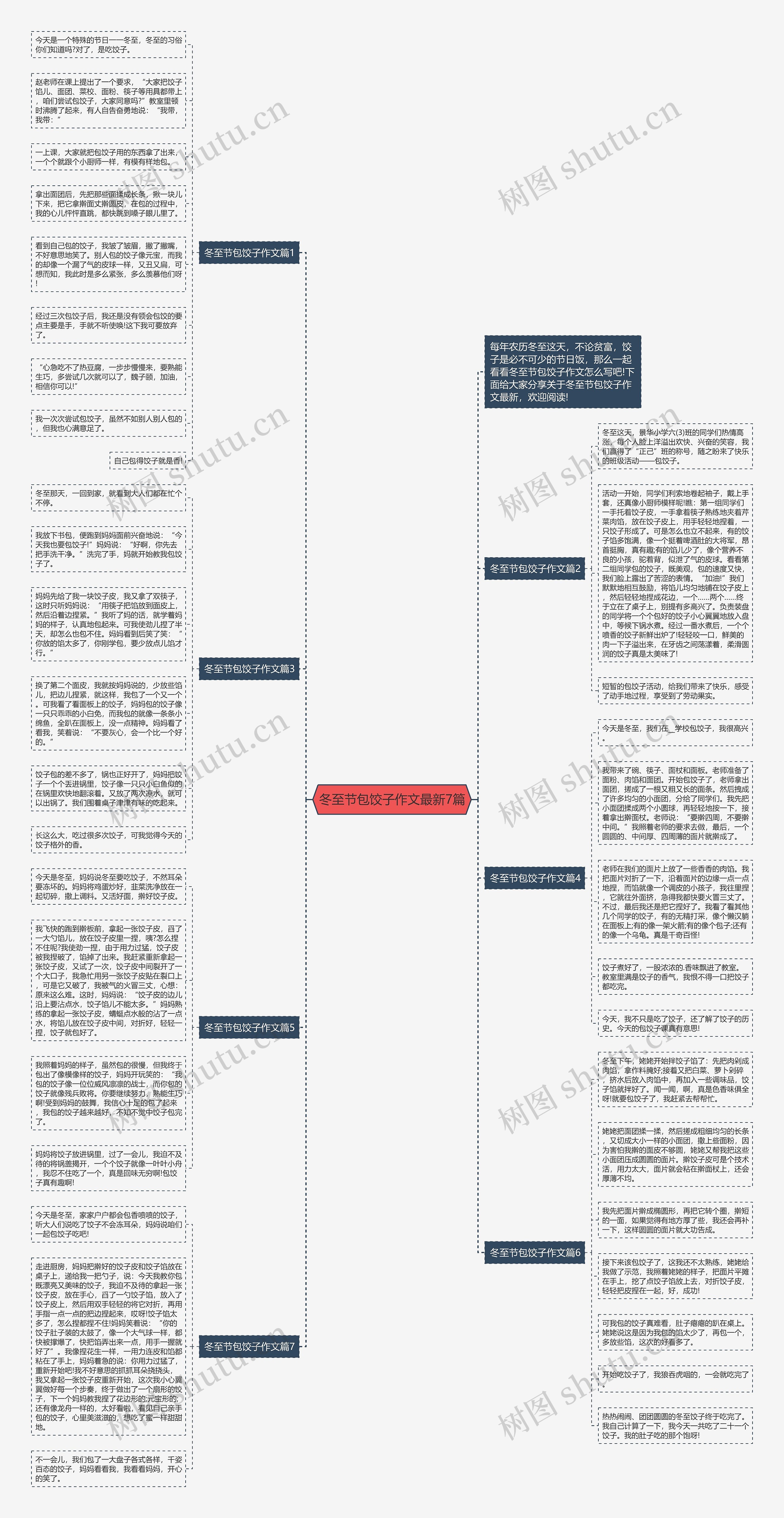 冬至节包饺子作文最新7篇思维导图