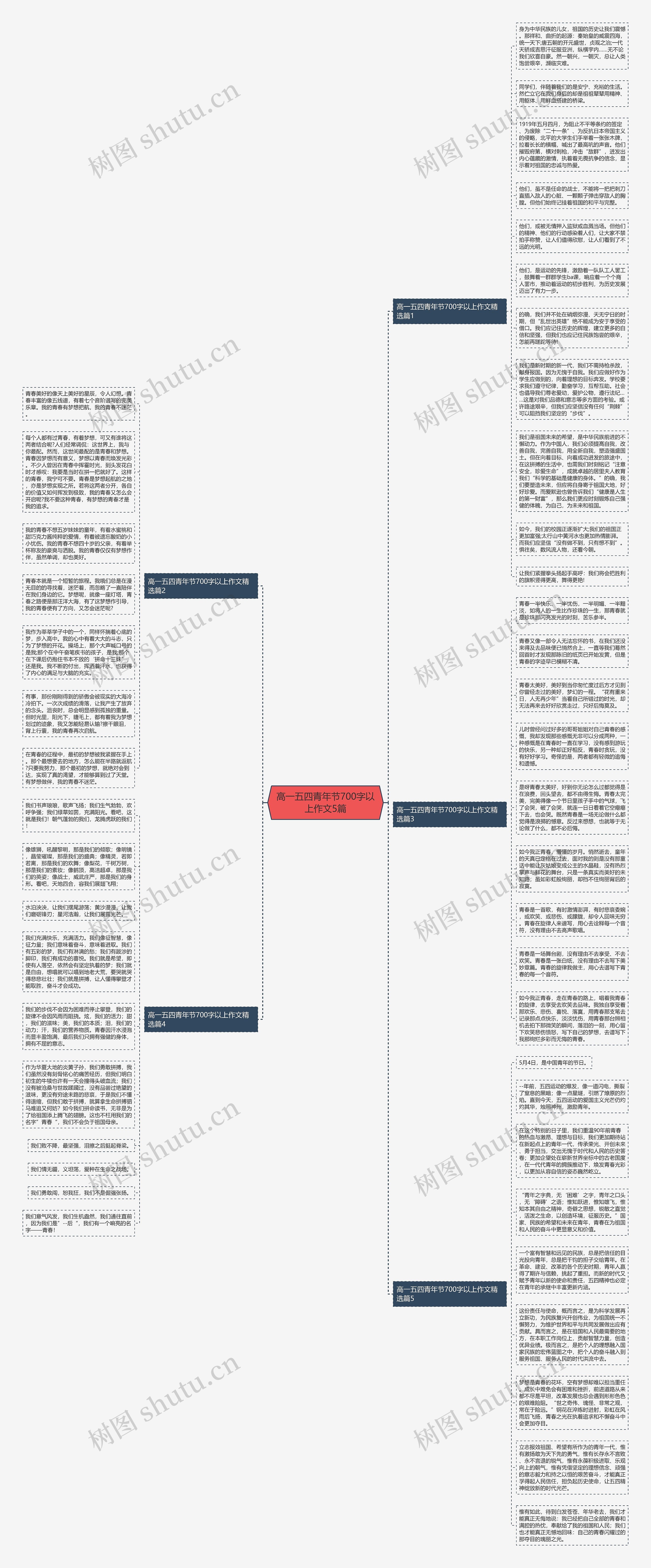 高一五四青年节700字以上作文5篇思维导图