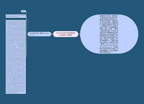 2015年12月大学英语四级作文预测：晕屏症