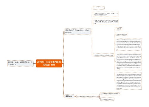 2020年上半年英语四级范文背诵：网络