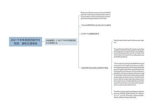 2021下半年英语四级作文预测：遏制交通事故