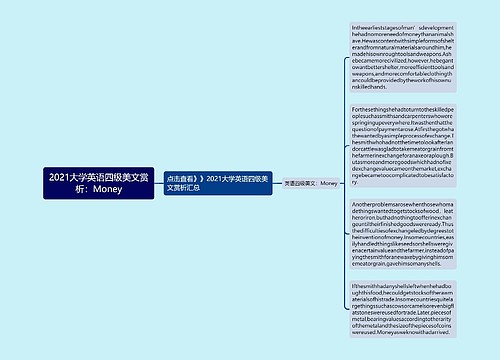 2021大学英语四级美文赏析：Money