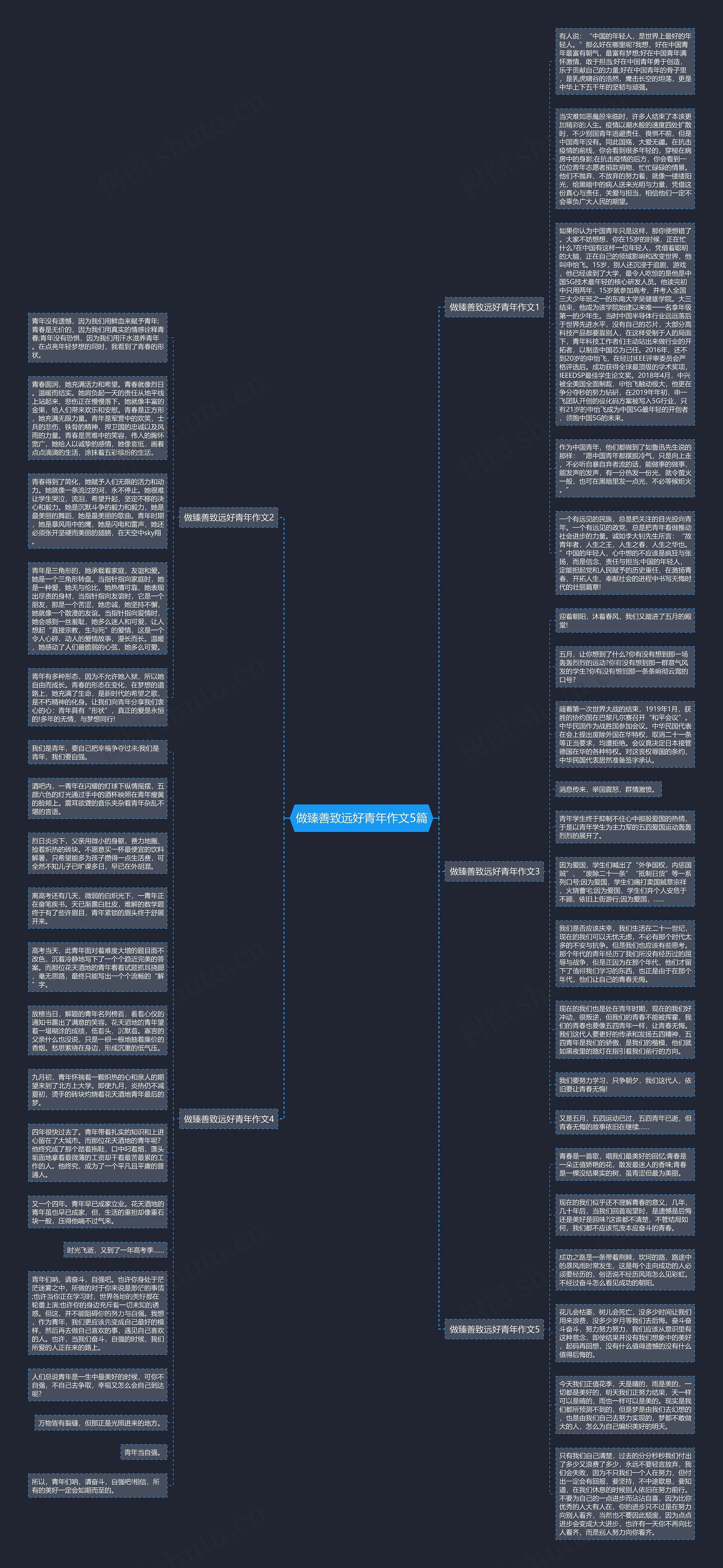 做臻善致远好青年作文5篇思维导图