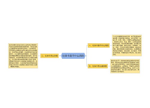 社保卡是干什么用的