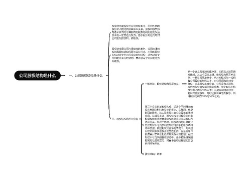 公司股权结构是什么