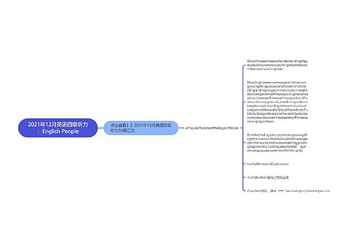 2021年12月英语四级听力：English People