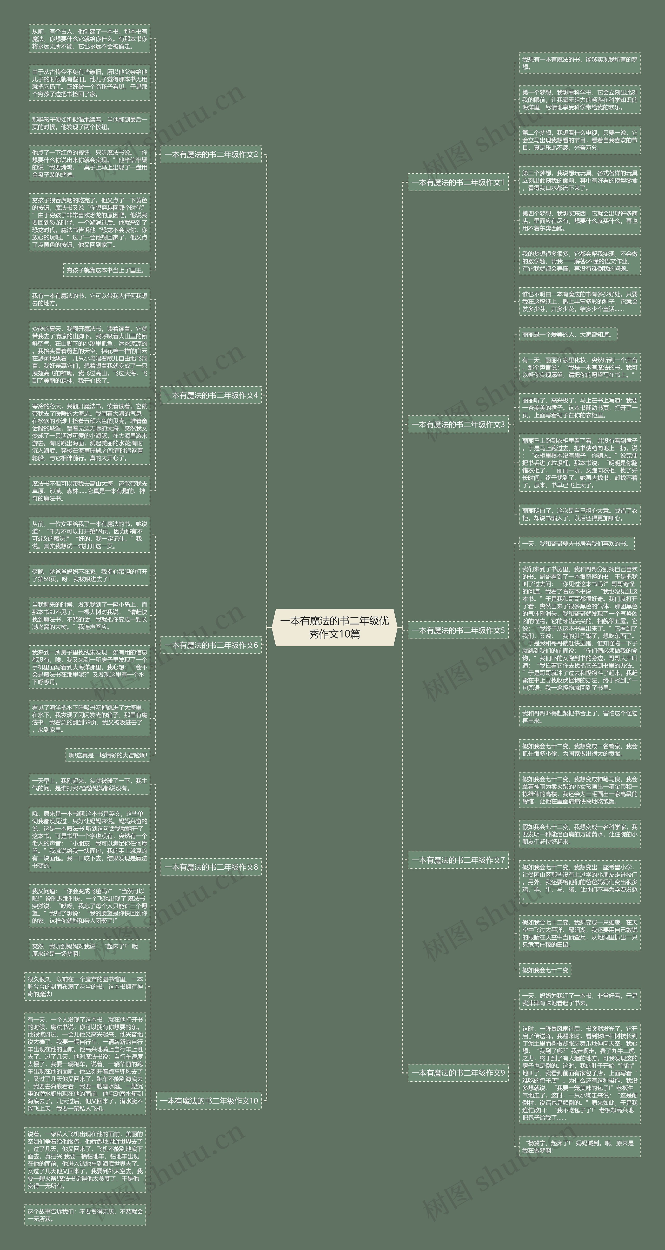 一本有魔法的书二年级优秀作文10篇思维导图