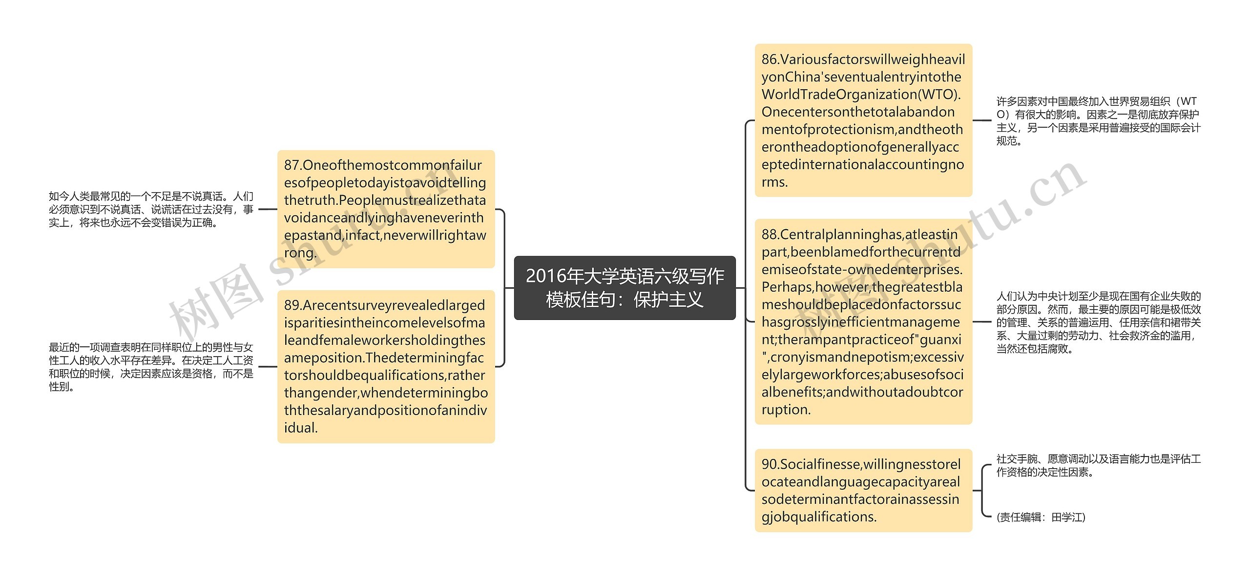 2016年大学英语六级写作模板佳句：保护主义