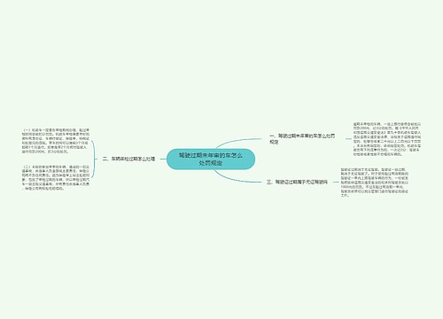 驾驶过期未年审的车怎么处罚规定