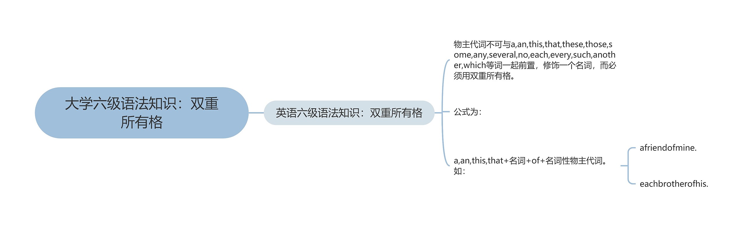 大学六级语法知识：双重所有格