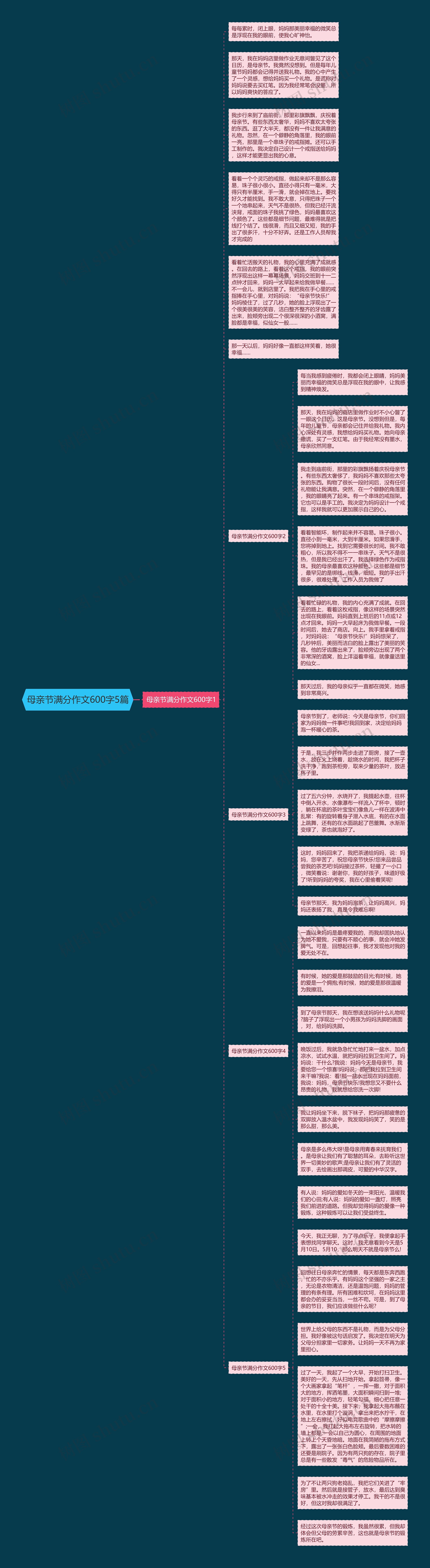 母亲节满分作文600字5篇