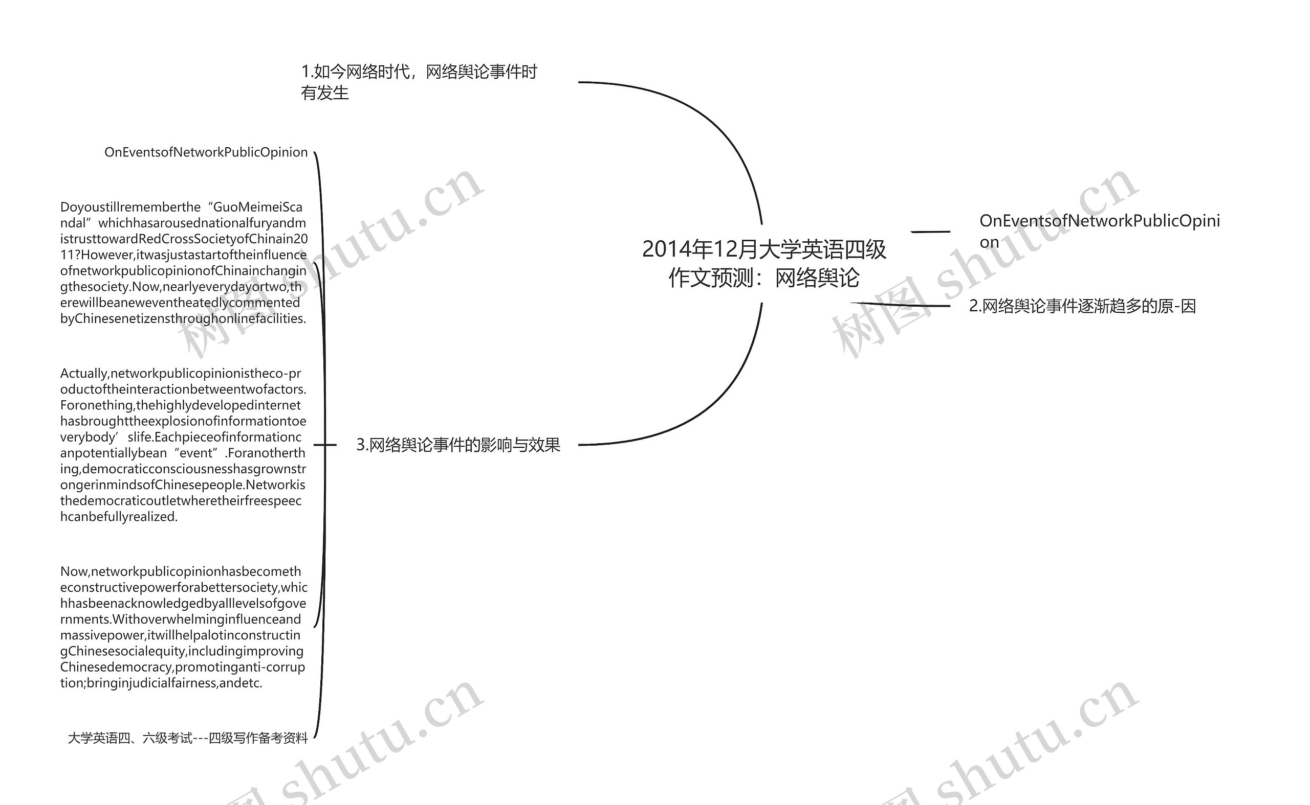 2014年12月大学英语四级作文预测：网络舆论