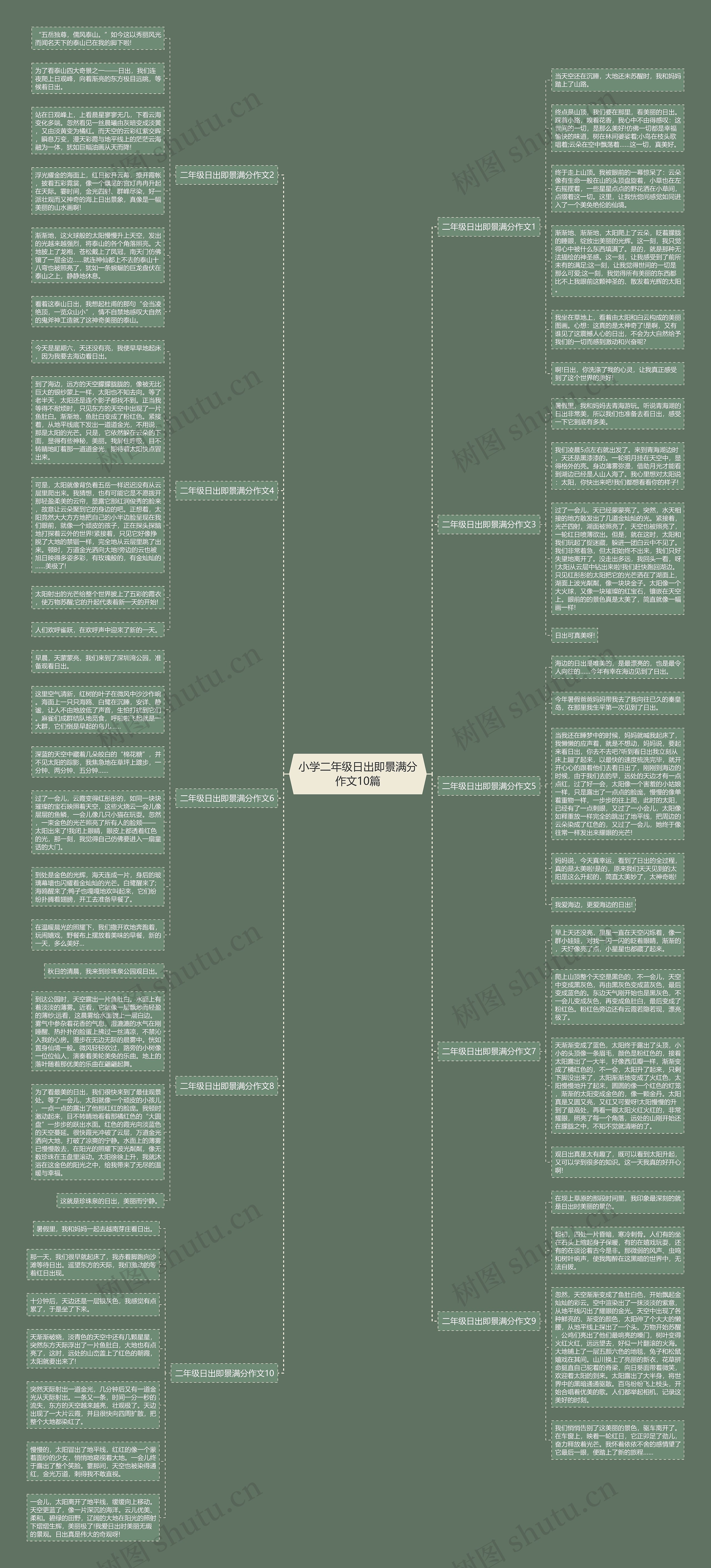 小学二年级日出即景满分作文10篇