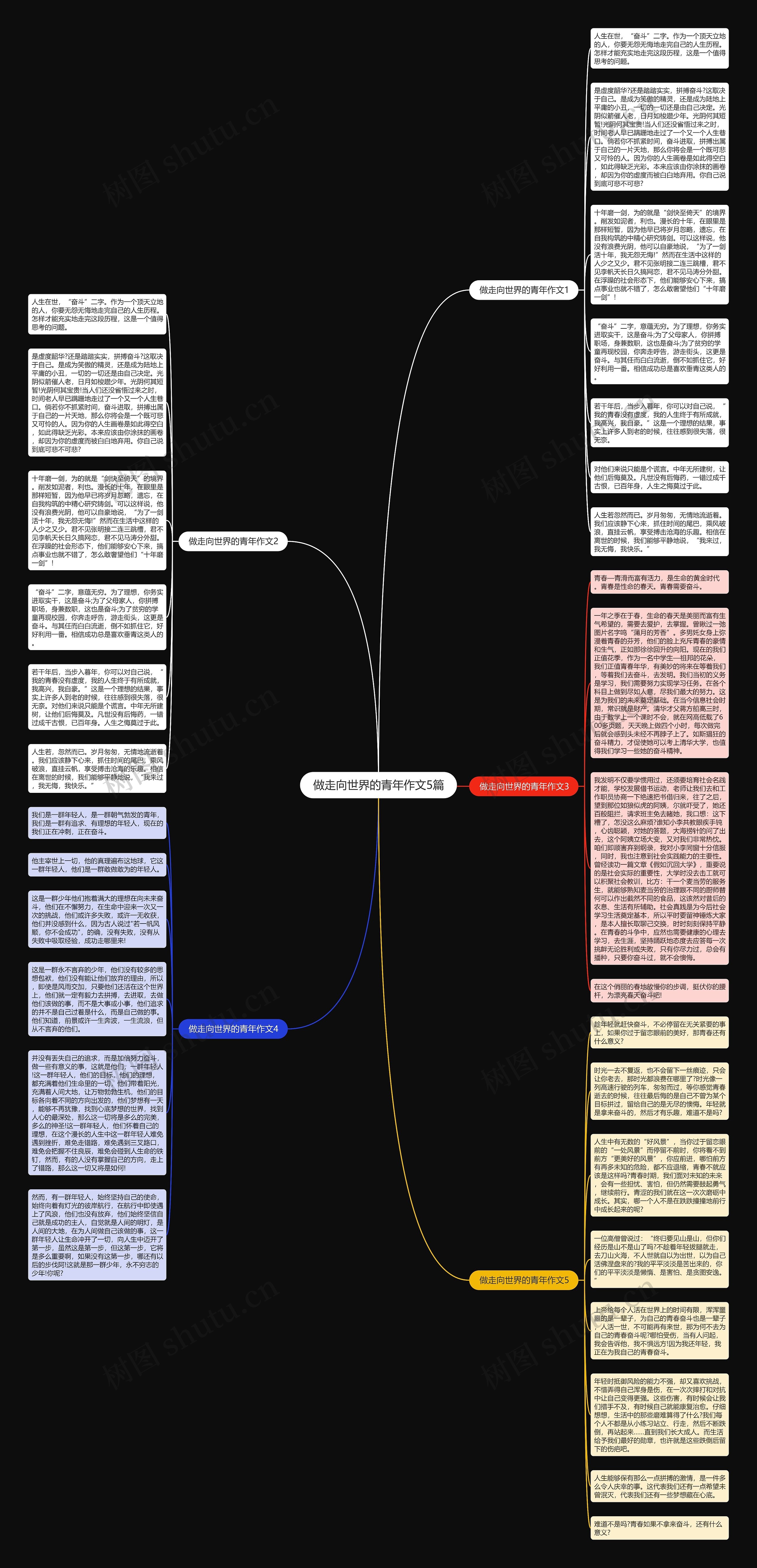 做走向世界的青年作文5篇思维导图