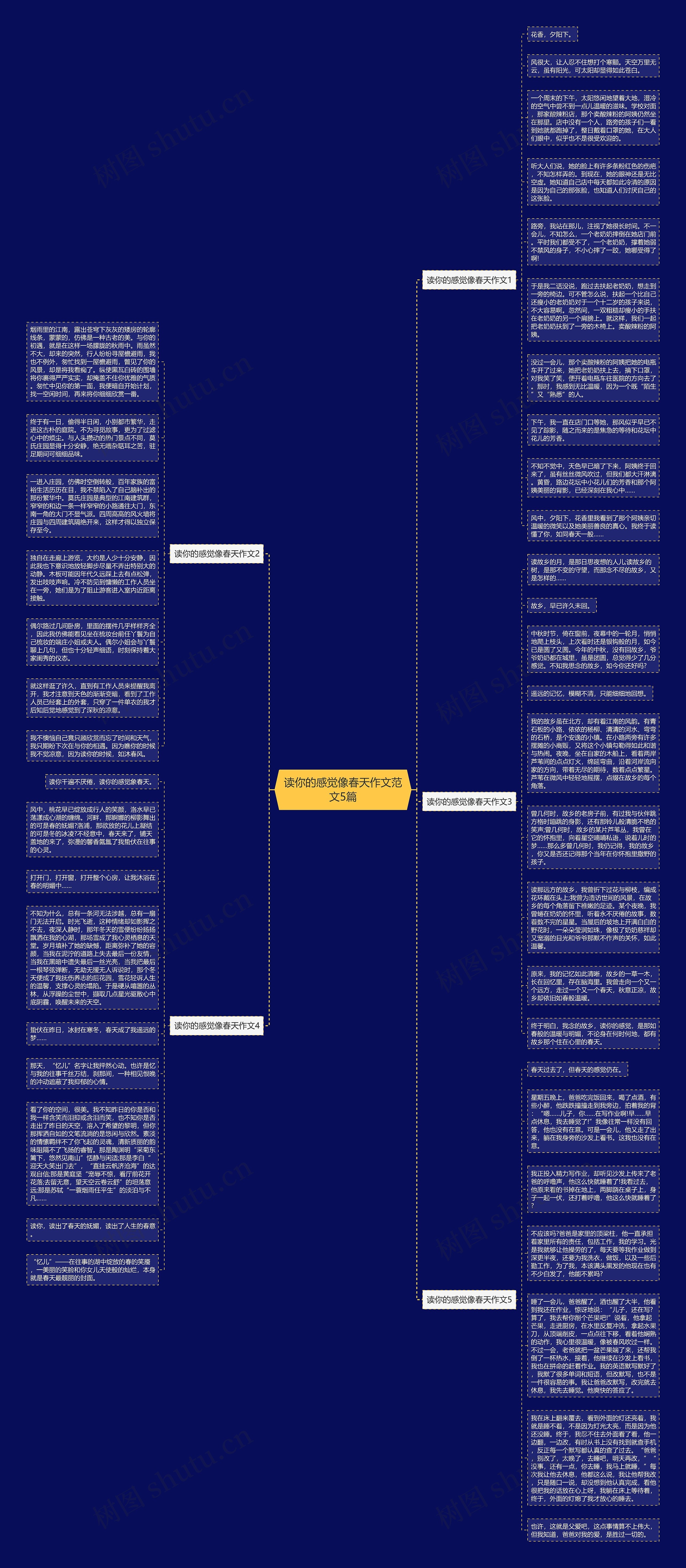 读你的感觉像春天作文范文5篇思维导图