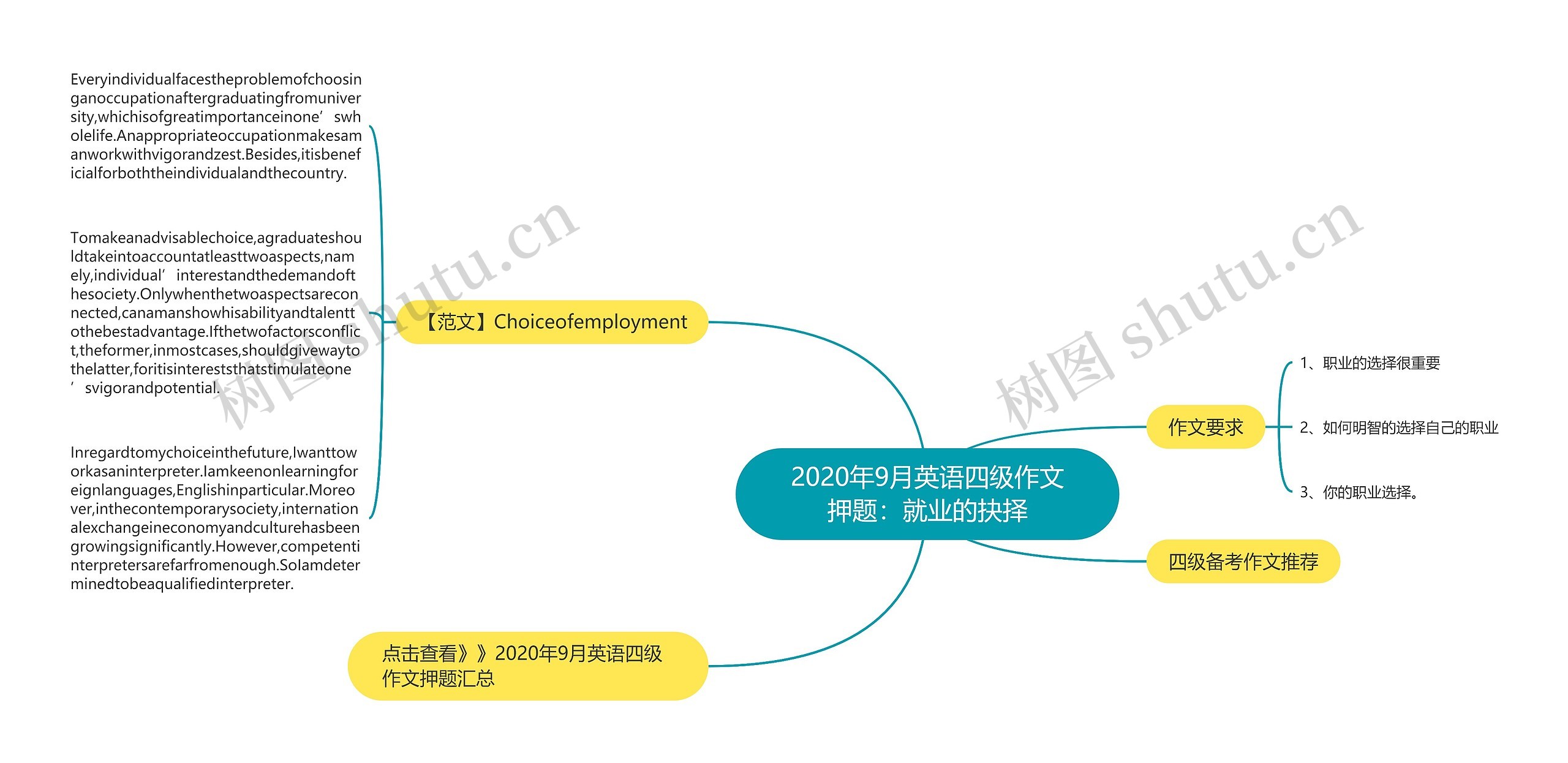 2020年9月英语四级作文押题：就业的抉择