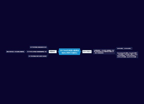 2017年6月英语六级语法知识之用作介词的to