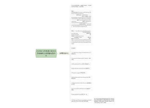 2020年12月英语六级作文万能模板之谚语警句型作文