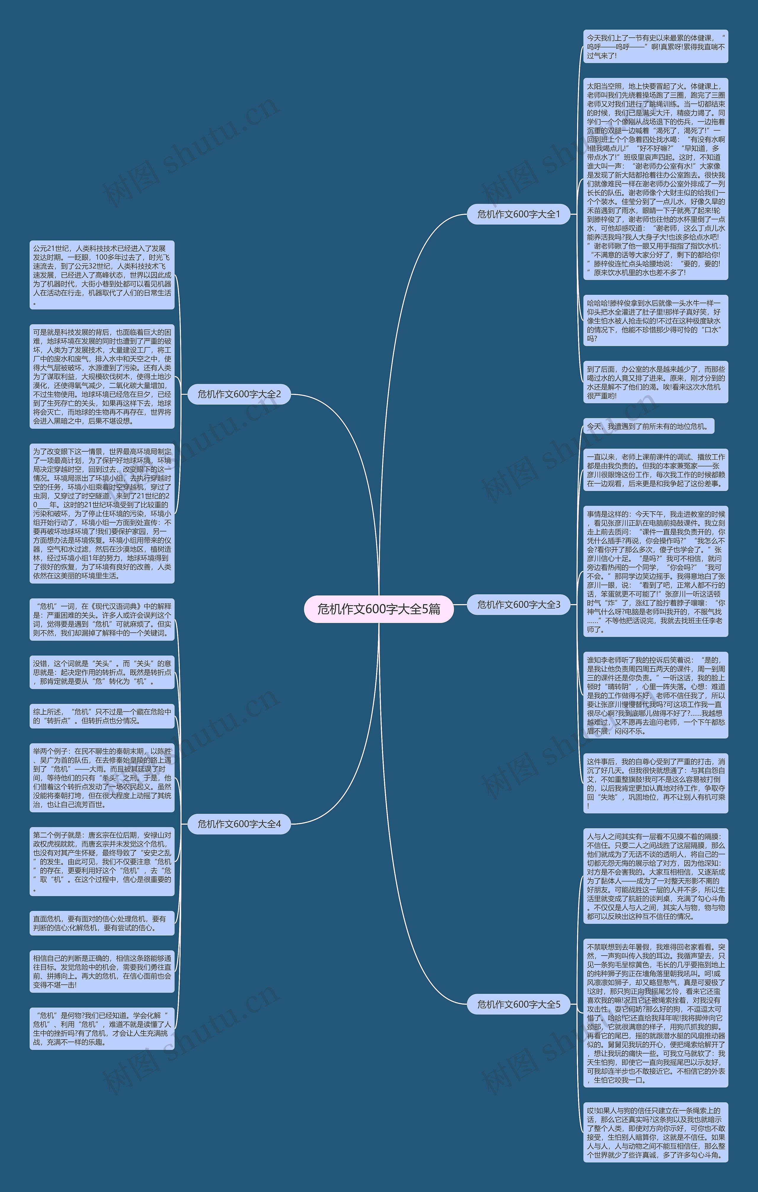 危机作文600字大全5篇思维导图