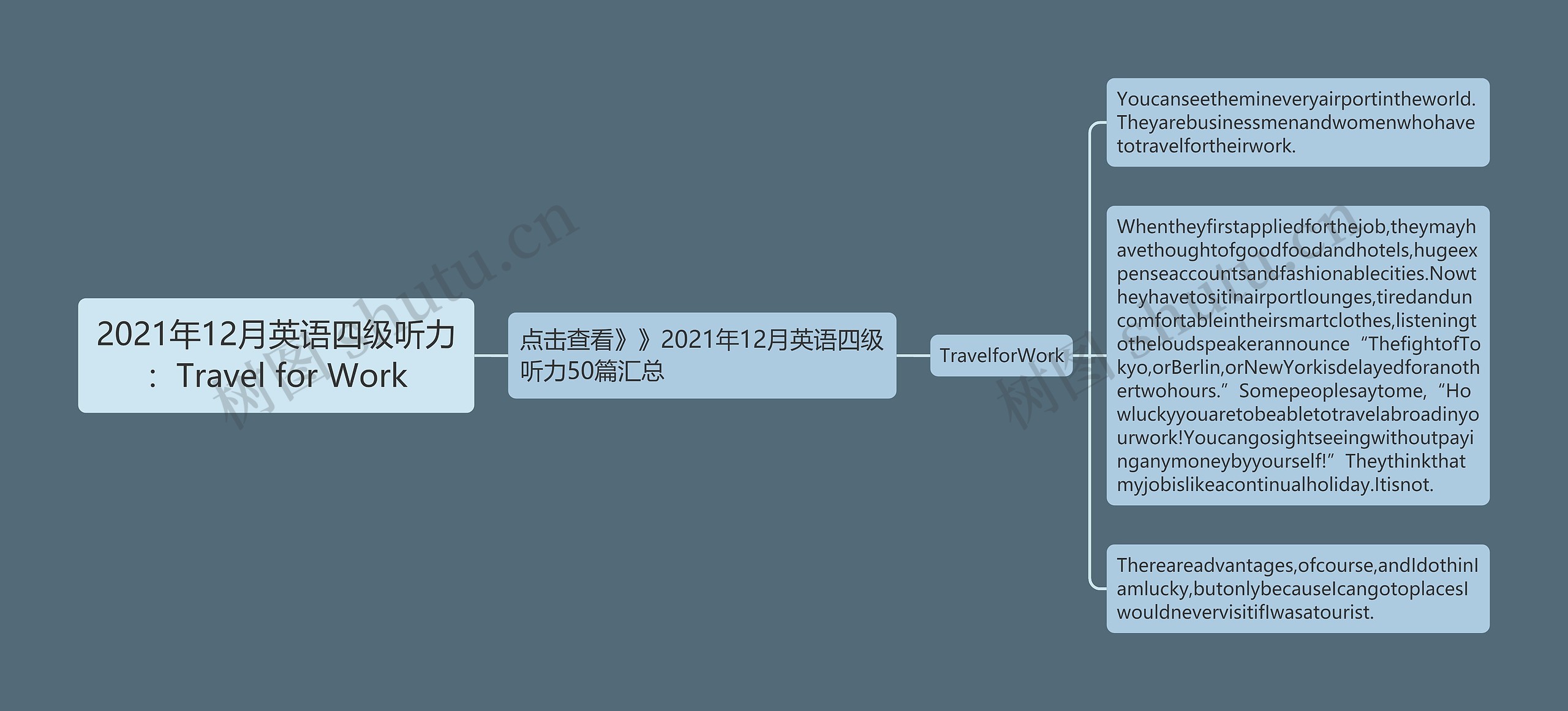 2021年12月英语四级听力：Travel for Work