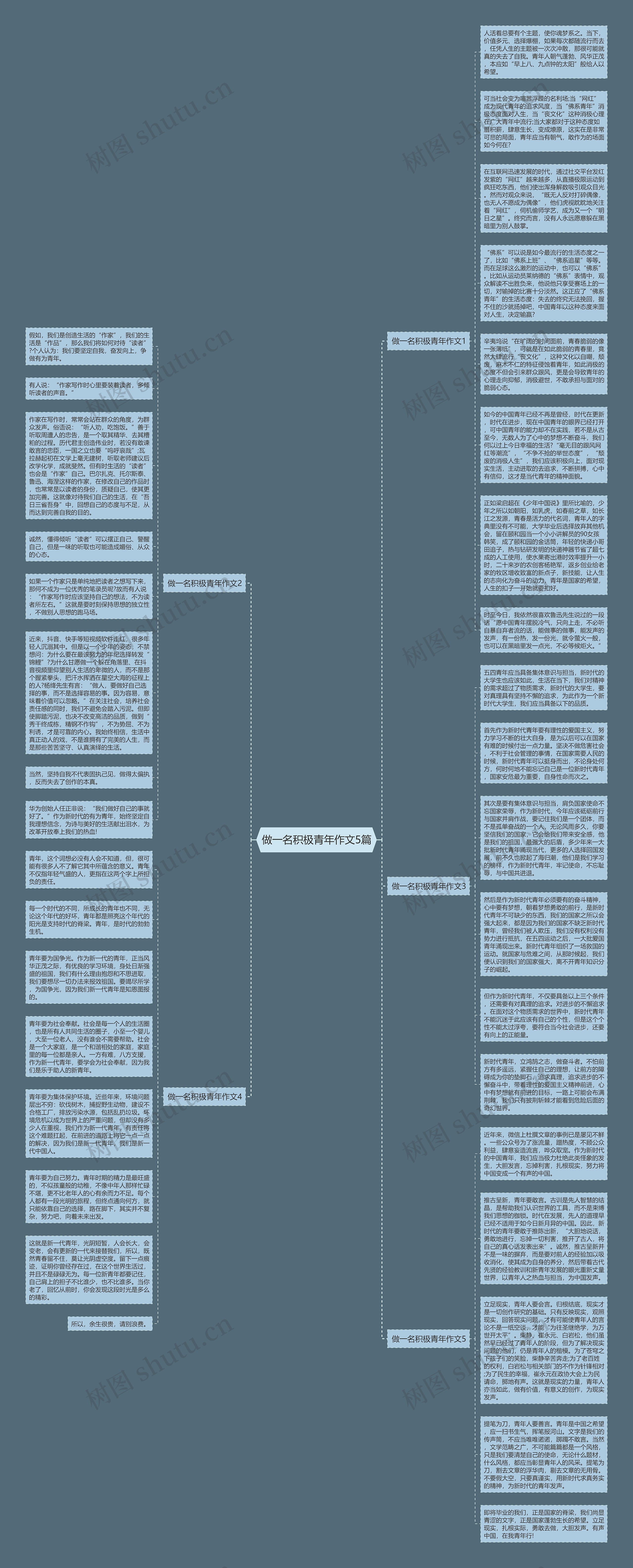 做一名积极青年作文5篇思维导图