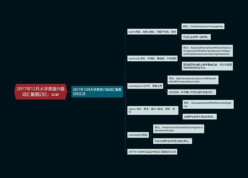 2017年12月大学英语六级词汇看图记忆：scar