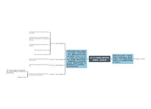 2015大学英语六级写作注意事项：内容连贯