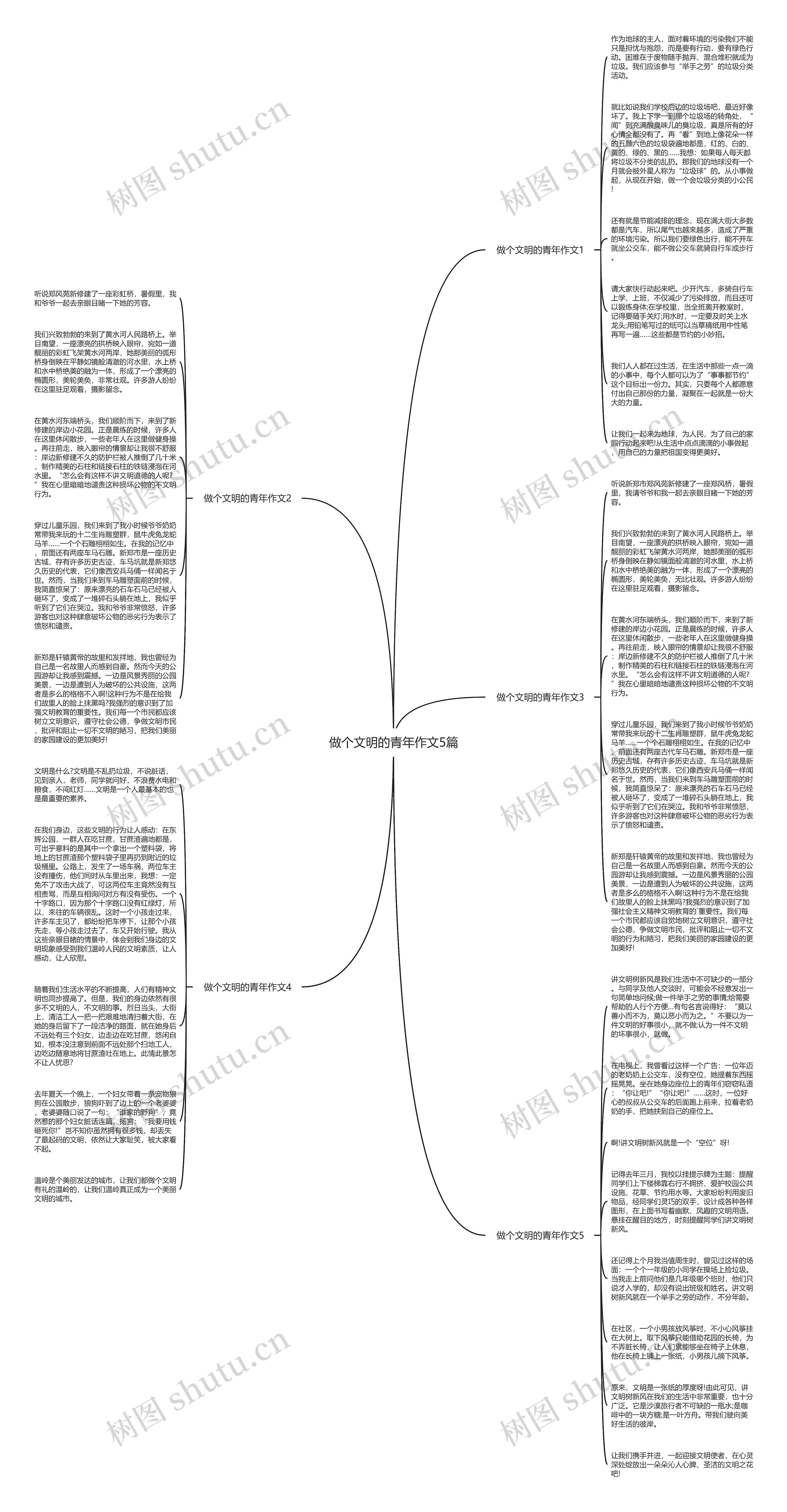 做个文明的青年作文5篇思维导图