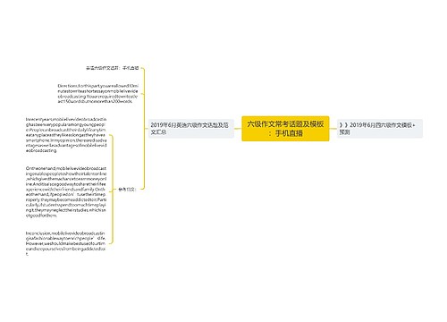 六级作文常考话题及模板：手机直播