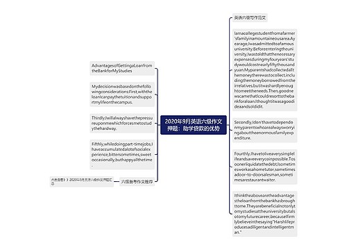 2020年9月英语六级作文押题：助学贷款的优势