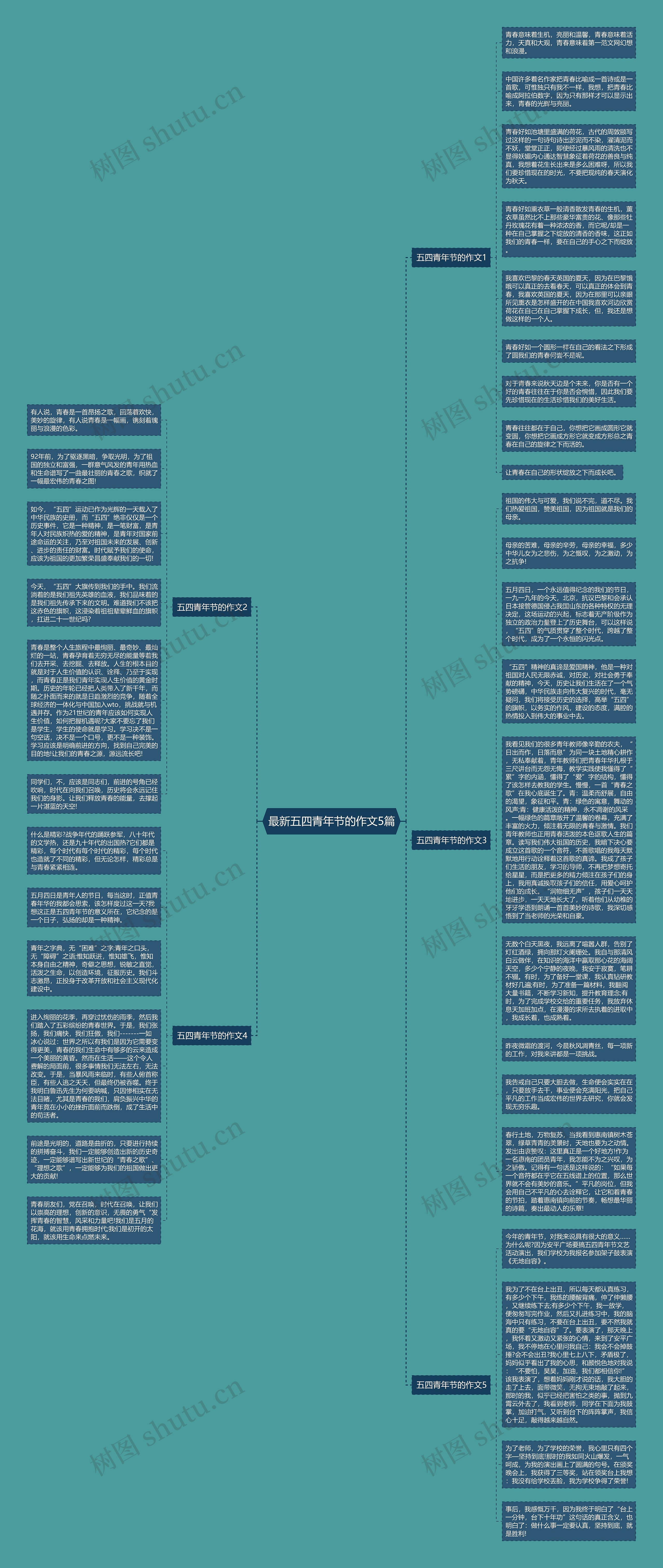 最新五四青年节的作文5篇思维导图